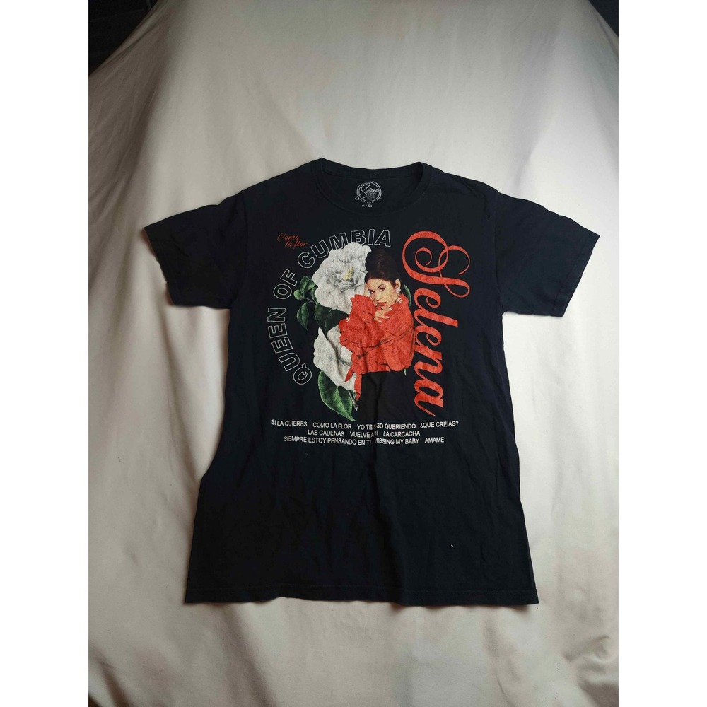 Selena Quintanilla Queen of Cumbia Black Graphic T-Shirt Small C-Life Group 2021